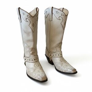 White Mia Western Cowboy Boots